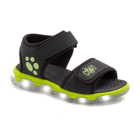Klin Boy Black Lime Green Sandals