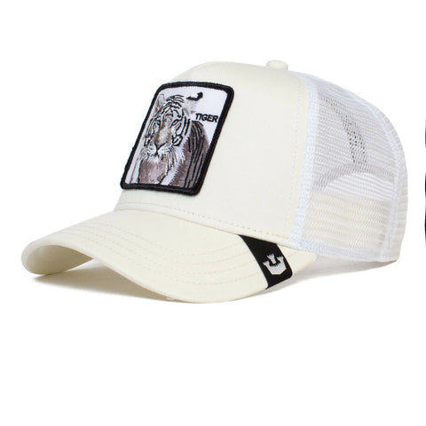 The White Tiger Trucker Hat White