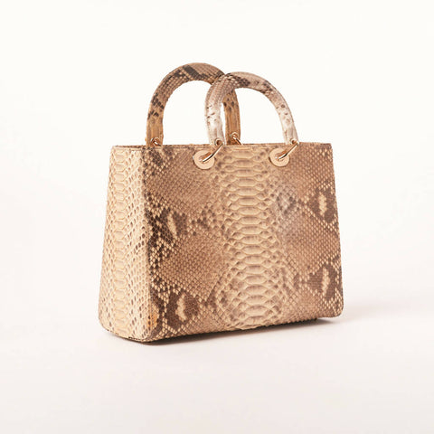 100% Python Leather Handbag