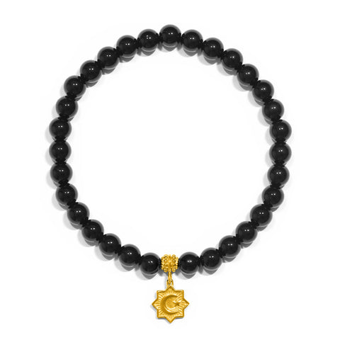 Shivaloka Star & Crescent Onyx Bracelet