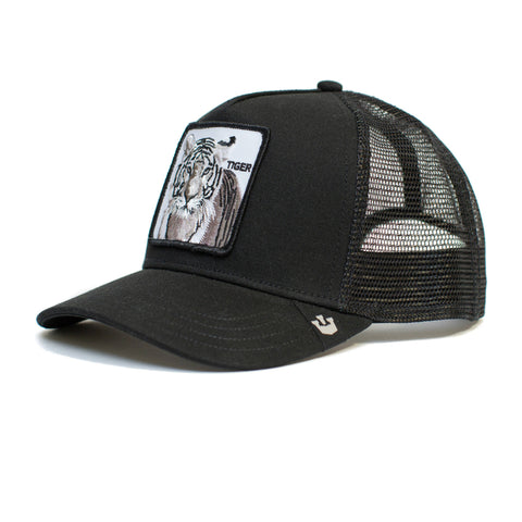 The White Tiger Trucker Hat Black