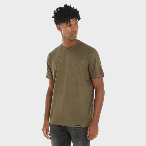 TYNT Premium Suede T-shirt/Olive Green