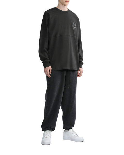 Washed Grey Sweatpants in Cotton French Terry