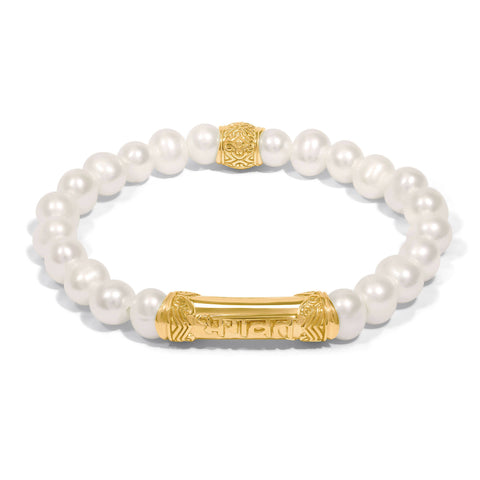 Shivaloka Blessed Pearl Mantra Bracelet