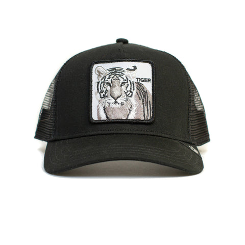 The White Tiger Trucker Hat Black
