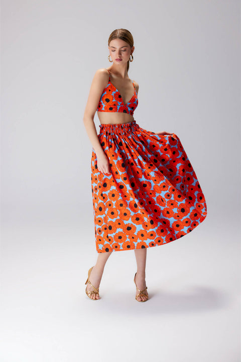 Rose Garden Midi Skirt