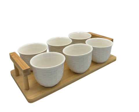Ahsap Rectangular Tea Set