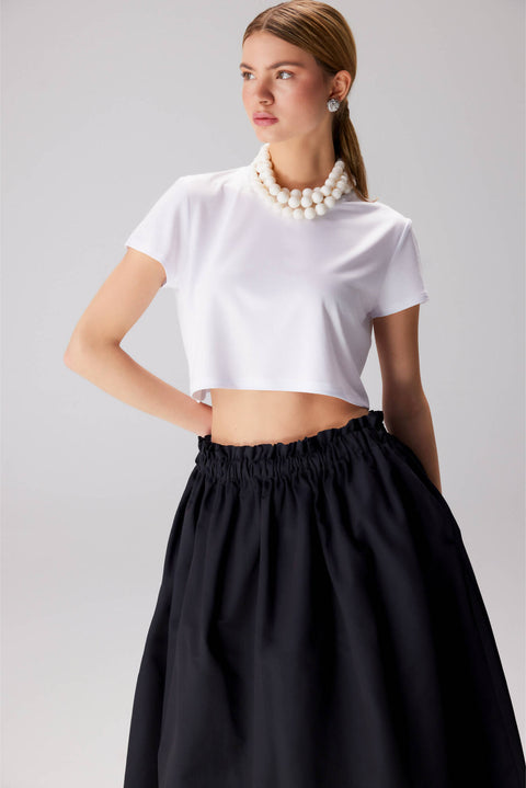 Black Rose Midi Skirt