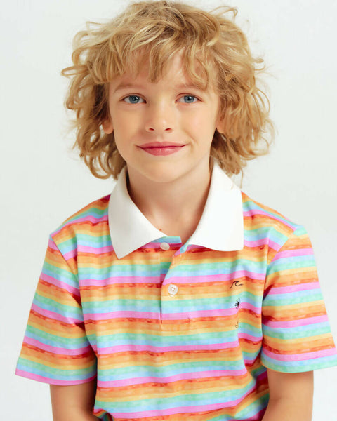 Kids Rainbow Polo Shirt