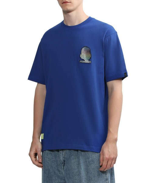 Gradient Logo Blue T-shirt in Cotton Jersey